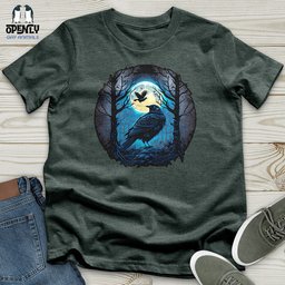 Aqua Moon Raven Unisex T Shirt Gift For Animal Lover