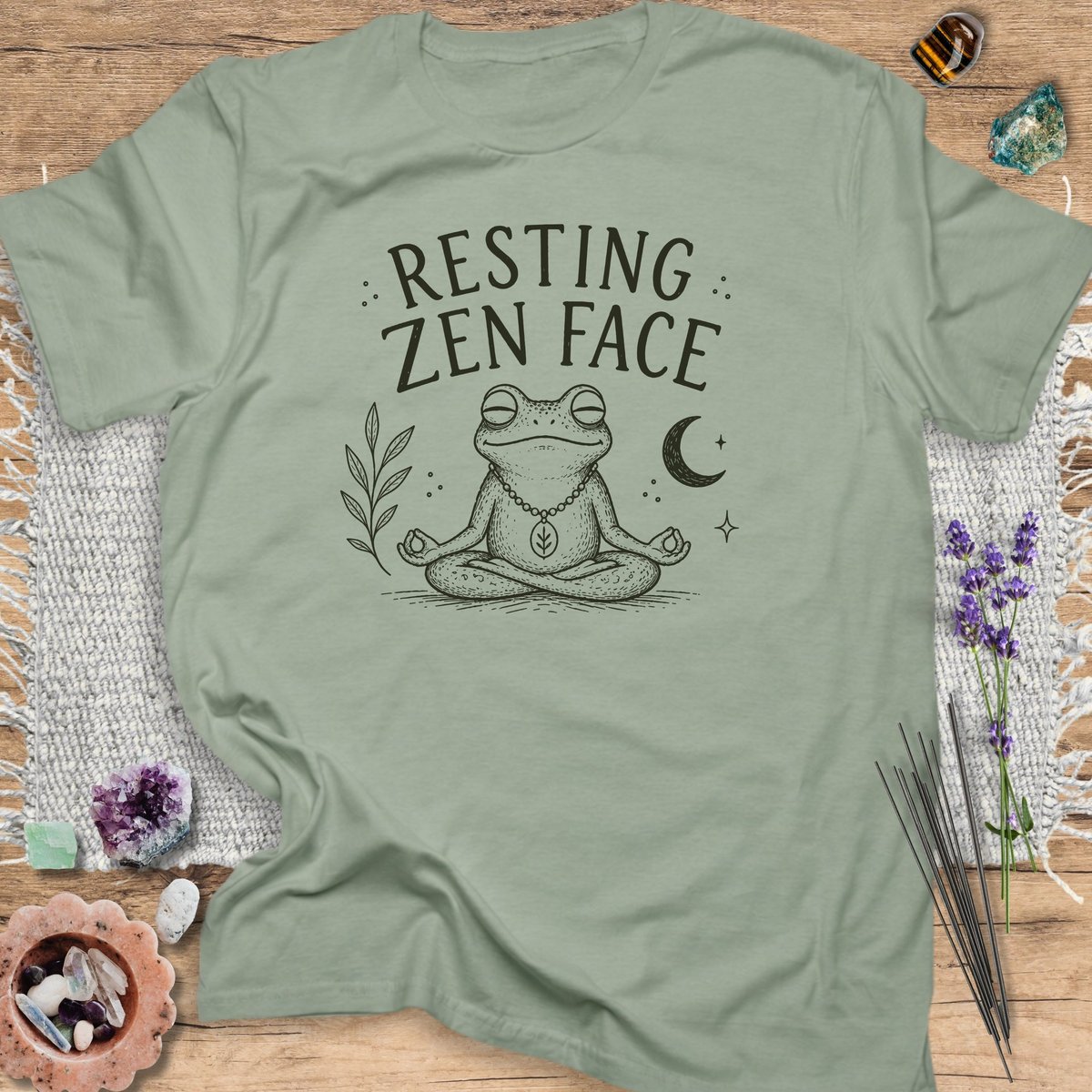 Resting Zen Face T Shirt Gift For Yoga Lover