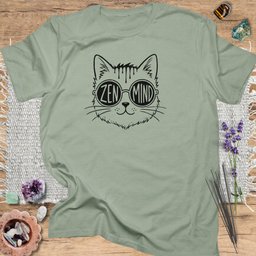Zen Mind Cat T Shirt Gift For Yoga Lover
