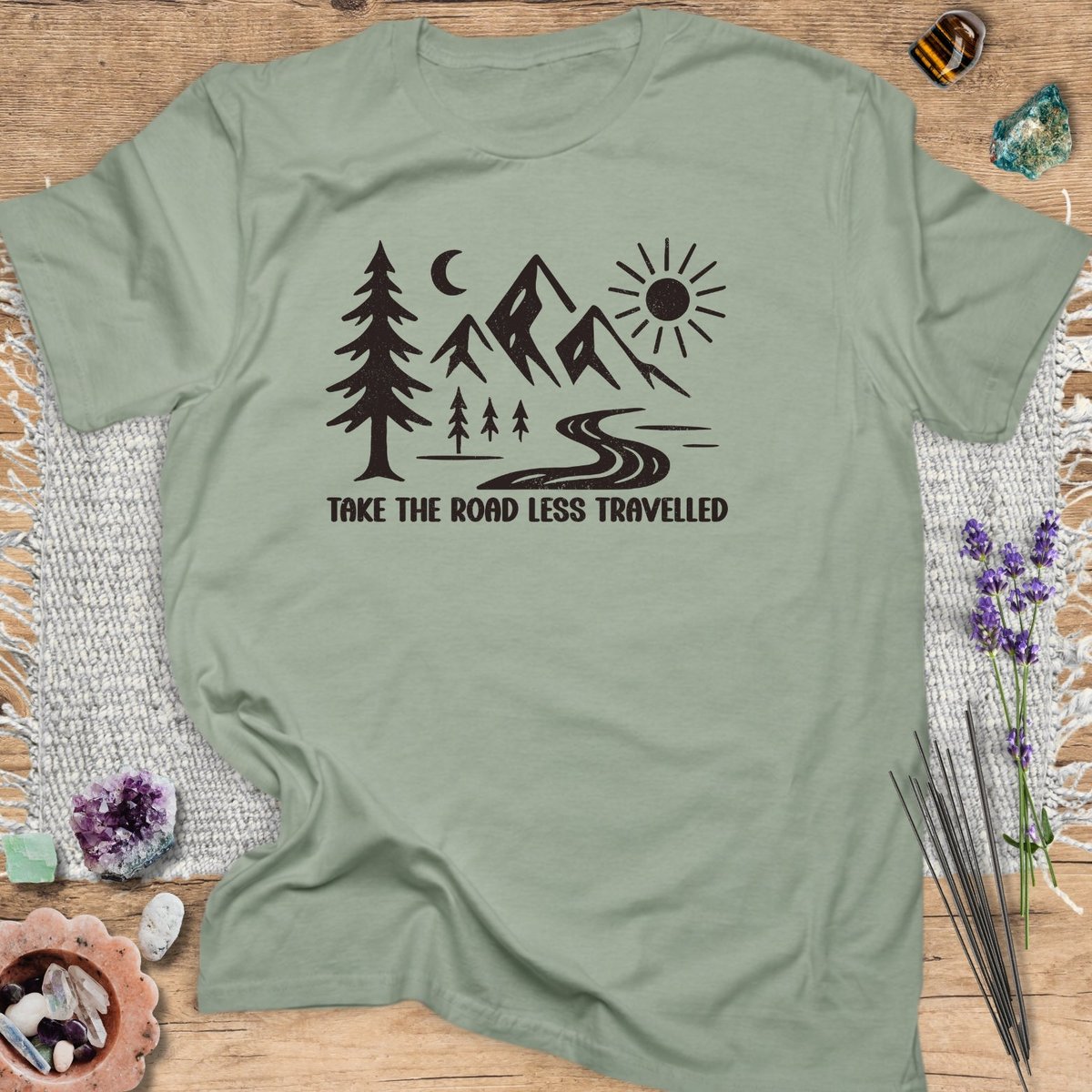 Take The Road Less Travelled T Shirt Gift For Yoga Lover