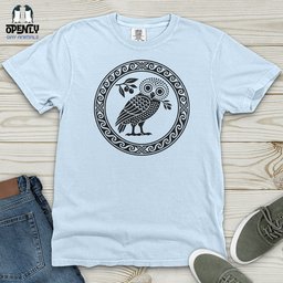 Ancient Athens Owl Heavy Cotton Comfort Colors Tee Gift For Animal Lover