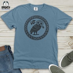 Ancient Athens Owl Heavy Cotton Comfort Colors Tee Gift For Animal Lover