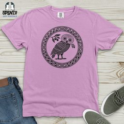 Ancient Athens Owl Heavy Cotton Comfort Colors Tee Gift For Animal Lover
