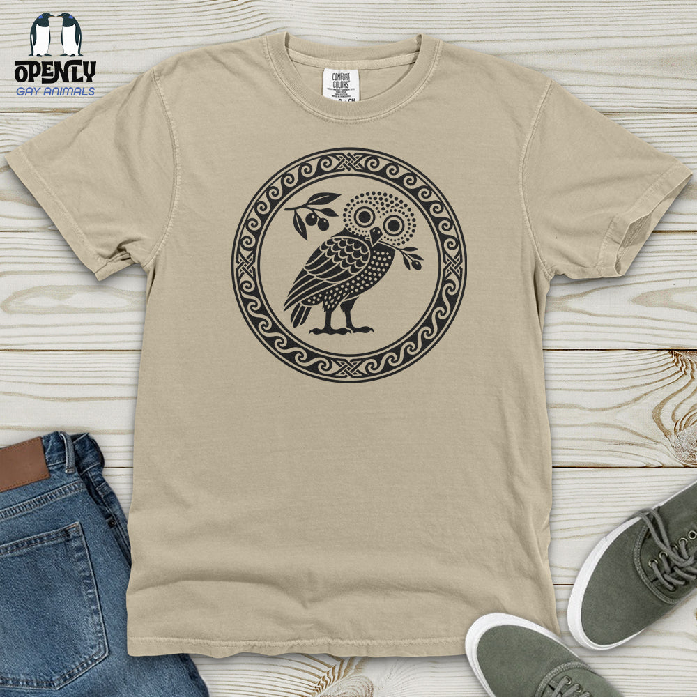 Ancient Athens Owl Heavy Cotton Comfort Colors Tee Gift For Animal Lover