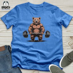 Bear Dumbbelling Unisex T Shirt Gift For Animal Lover