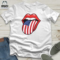 American Flag Tongue Unisex T Shirt Gift For Animal Lover