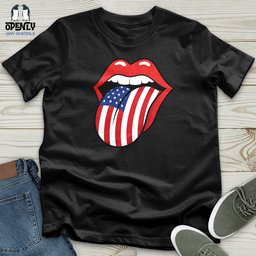 American Flag Tongue Unisex T Shirt Gift For Animal Lover