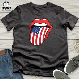 American Flag Tongue Unisex T Shirt Gift For Animal Lover