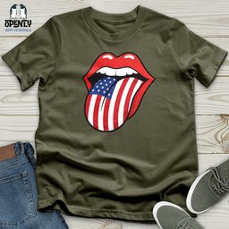 American Flag Tongue Unisex T Shirt Gift For Animal Lover