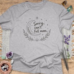 Sorry Cant Full Moon T Shirt Gift For Yoga Lover