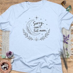 Sorry Cant Full Moon T Shirt Gift For Yoga Lover