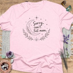 Sorry Cant Full Moon T Shirt Gift For Yoga Lover