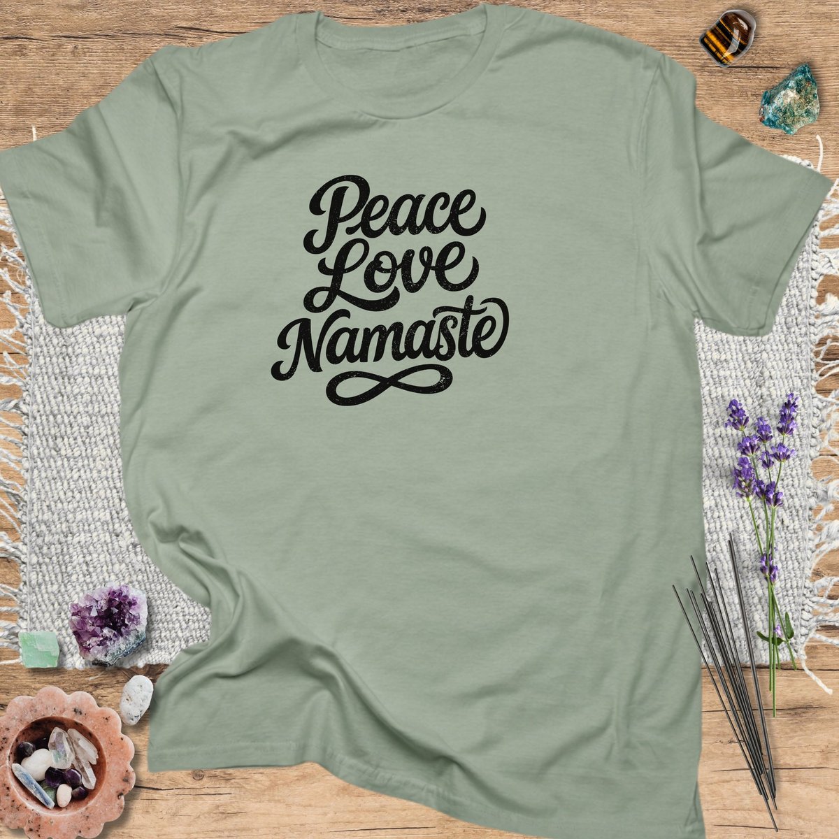 Peace Love Namaste T Shirt Gift For Yoga Lover