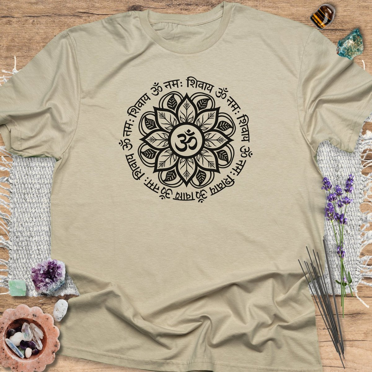 Om Namah Shivaya Floral T Shirt Gift For Yoga Lover