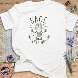 Sage That Attitude T Shirt Gift For Yoga Lover