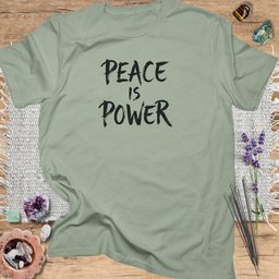 Peace Is Power T Shirt Gift For Yoga Lover