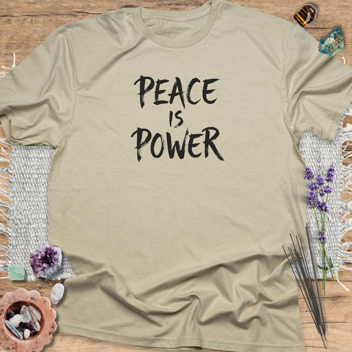 Peace Is Power T Shirt Gift For Yoga Lover