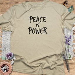 Peace Is Power T Shirt Gift For Yoga Lover