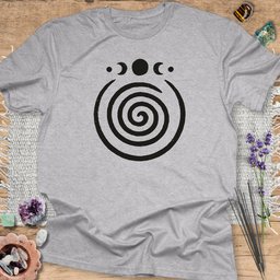 Spiral Moon Phases T Shirt Gift For Yoga Lover