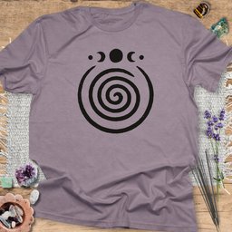 Spiral Moon Phases T Shirt Gift For Yoga Lover