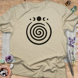 Spiral Moon Phases T Shirt Gift For Yoga Lover