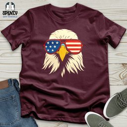 Magnetic American Flag Freedom Eagle USA Unisex T Shirt Gift For Animal Lover