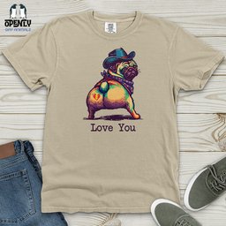Love You Heavy Cotton Comfort Colors Tee Gift For Animal Lover