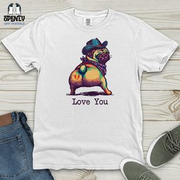 Love You Heavy Cotton Comfort Colors Tee Gift For Animal Lover
