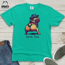 Love You Heavy Cotton Comfort Colors Tee Gift For Animal Lover