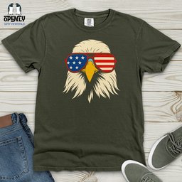 Magnetic American Flag Freedom Eagle USA Heavy Cotton Comfort Colors Tee Gift For Animal Lover
