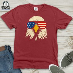 Magnetic American Flag Freedom Eagle USA Heavy Cotton Comfort Colors Tee Gift For Animal Lover