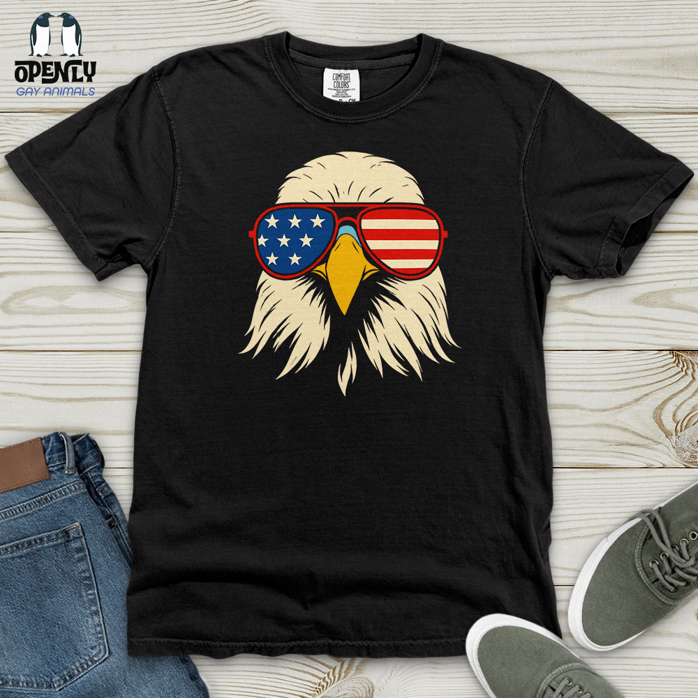 Magnetic American Flag Freedom Eagle USA Heavy Cotton Comfort Colors Tee Gift For Animal Lover