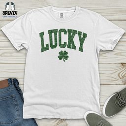 Lucky Shamrock Heavy Cotton Comfort Colors Tee Gift For Animal Lover