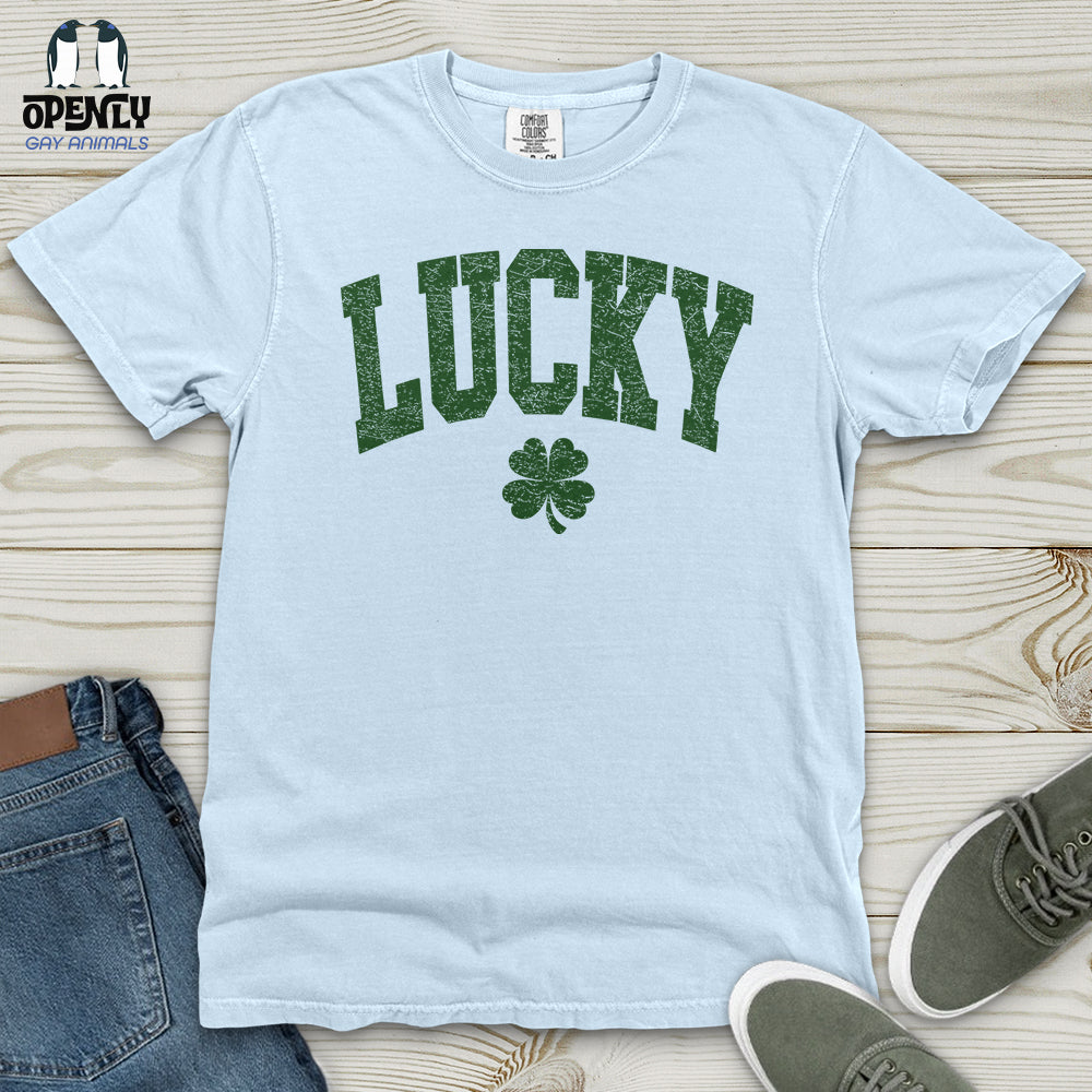 Lucky Shamrock Heavy Cotton Comfort Colors Tee Gift For Animal Lover
