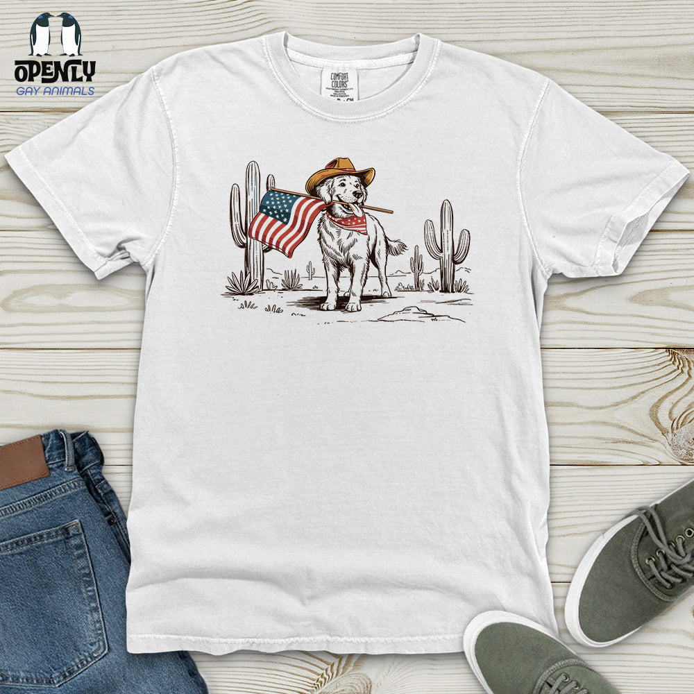 Memorial Day Cowboy Dog Heavy Cotton Comfort Colors Tee Gift For Dog Lover