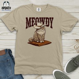 Meowdy Heavy Cotton Comfort Colors Tee Gift For Animal Lover