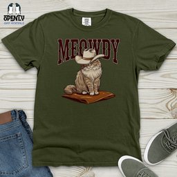 Meowdy Heavy Cotton Comfort Colors Tee Gift For Animal Lover