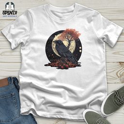 Mystical Raven Moon Unisex T Shirt Gift For Animal Lover