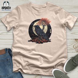Mystical Raven Moon Unisex T Shirt Gift For Animal Lover