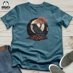 Mystical Raven Moon Unisex T Shirt Gift For Animal Lover