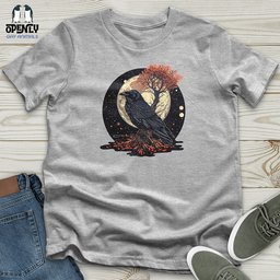Mystical Raven Moon Unisex T Shirt Gift For Animal Lover