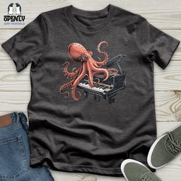 Octopus Piano Melody Unisex T Shirt Gift For Animal Lover