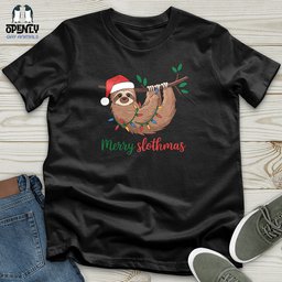 Merry Slothmas Unisex T Shirt Gift For Animal Lover