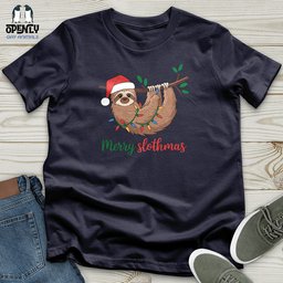 Merry Slothmas Unisex T Shirt Gift For Animal Lover