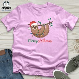 Merry Slothmas Unisex T Shirt Gift For Animal Lover