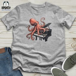 Octopus Piano Melody Softstyle Tee Gift For Animal Lover