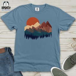 Mountain Landscape Heavy Cotton Comfort Colors Tee Gift For Animal Lover