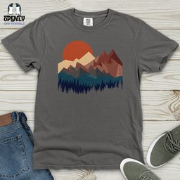 Mountain Landscape Heavy Cotton Comfort Colors Tee Gift For Animal Lover