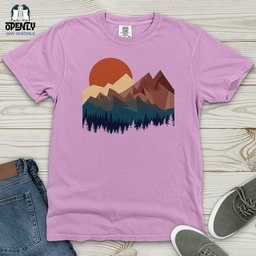 Mountain Landscape Heavy Cotton Comfort Colors Tee Gift For Animal Lover