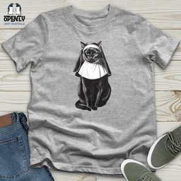 Nun Cat Softstyle Tee Gift For Cat Lover
